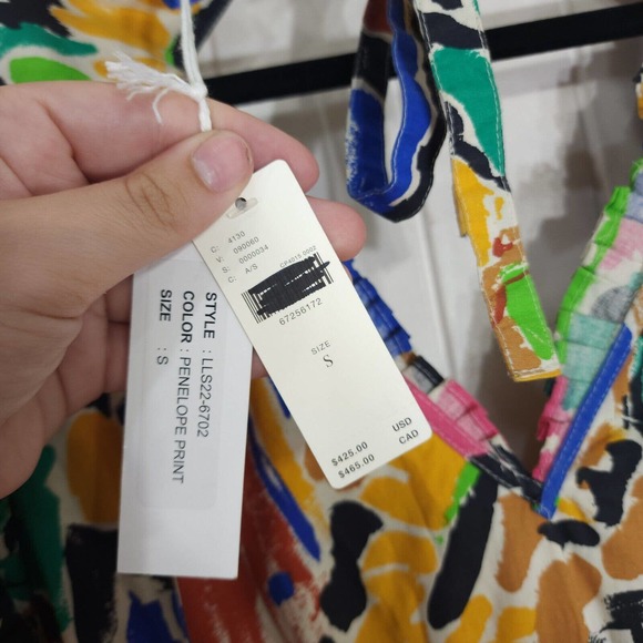 Love The Label Womens Dress Penelope Print Tiered Ruffle Prairie Maxi Anthro S - Picture 10 of 12